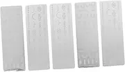 SOESFOUFU DIY Manicure Kit 5pc Nail Stamping Templates Stainless Steel Nail Art Plates