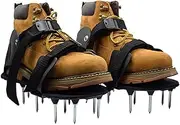 [Generic] Aerator Shoes for Grass,Lawn Shoes with Spikes - Spiked Portable with Hook & Loop Strap for Soil Fertilizer Compost Sod Dethatching Landscaping Maintenance