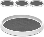 12-Inch Non-Skid Turntable Lazy Susan Organizer - Spinning Rack for Cabinet Table Top, Pantry Organization Storage, Kitchen, Fridge, Vanity, Countertop, Under Sink Organizing, Spice Spinner, 4 Pack