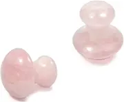 2pieces Natural Stone Gua Sha Scraping Massage Tool, Chakra Healing stone,Mushroom Shape Guasha Board for Face Neck Beauty Spa Relaxing Massage Stone (Rose Quartz)