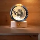 Crystal Ball Lamp Night Light Outer Space Table Lamp Gift for Kids (Moon) AU