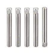 3x25mm 304 Stainless Steel Dowel Pins, 5Pcs Knurled Head Flat End Dowel Pin