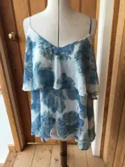 warehouse botanical daisy floaty camisole layered top uk10 12 bnwt