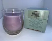 PartyLite Mini Barrel Glass Jar Candle Best Burn 3.7oz Sugared Macaroon G33684