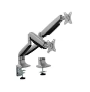Brateck LDT82-C024E DUAL SCREEN HEAVY-DUTY MECHANICAL SPRING MONITOR ARM For most 17'~35' Monitors, Matte Silver LDT82-C024E-SLV