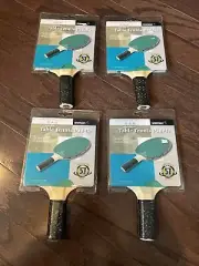 4 New Sportcraft Silver Series Table Tennis Paddles Hardwood Blade PVC Handle