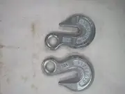 1/2" EYE CHAIN GRAB HOOK (x2) Campbell 701 Clevis Tie Down Truck Trailer Log