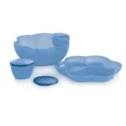 Tupperware Chip N Dip Bowl Container Divided Lid with Dip Bowls in Dragonfly New