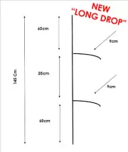Naked Paternoster, 2 drops, long tail, FREE POST