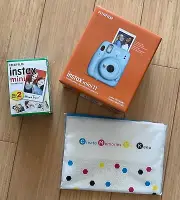 instant camera Bundle Fujifilm Instax Mini 11 Sky Blue New Sealed Box