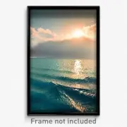Pixel Art Poster - Superb Ocean (8 Bit Psychedelic Trippy Video Game Print)