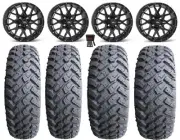 ITP Hurricane 14" Wheels Black 27" MotoHammer Tires Polaris RZR XP 1000 / PRO XP