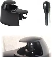 Pizgear Windshield Windscreen Rear Wiper Arm Washer Cover Cap Nut & Jet Nozzle Set, for VW, for Touran 2006-2010 Rear Wiper Arm Cover