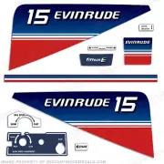Fits Evinrude 15hp Outboard Decal Kit - 1980