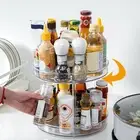Pantry Container Easy to Clean Strong Bearing Capacity Spinning Clear Spice