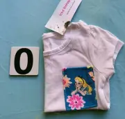 Bonds X Custom Made Pocket Tee. Alice In Wonderland , Size 0 . Bnwt