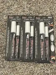 Uchida Bistro Chalk Marker Set 2/Pc-White 3mm Fine Tip & Chisel Tip 3 Count