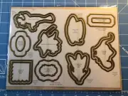 Anna Griffin Get Well & Gratitude Cutting Die Set 18 pc Tea Pot Flowers & Birds