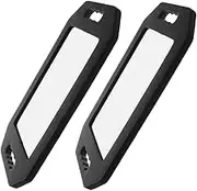 2pcs Handheld Barber Mirror Shockproof Rectangular Foam Cushion Mirror for Hair Salon High Definition Viewing Durable and Impact Resistant Hairdressing Tool