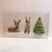 Target Wondershop Retro Set of 3 Ceramic Deer w/ Tree Figurines Christmas 2023