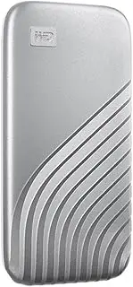 WD 2TB My Passport SSD Portable External Solid State Drive, Silver, Sturdy and Blazing Fast, Password Protection with Hardware Encryption - WDBAGF0020BSL-WESN