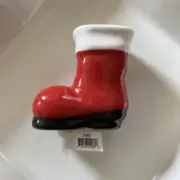 Rare Nora Fleming ORIGINAL SANTA BOOT 2.25" Mini Toothpick Holder A89