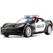 Catzon 1/36 Scale Model Police Car Zinc Alloy Die-Cast Pull Back Vehicle-E