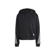 (W) Adidas Future Icons 3-Stripes Full-Zip Hoodie Black - KR Sizing
