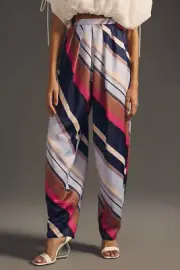 *SIZE 6 or 8* - NWT Anthropologie Striped Silky Balloon Pleated Pants, $138 NEW!