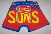 RIO MTA082 Gold Coast Suns AFL Mens Printed 2 Pack Trunk Briefs Select Size New