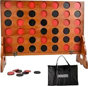 Giant Four in a Row Game - Classic Connect 4 Outdoor Backyard Game for Kids and Adults, Water & Weather Resistant, Quieter Design, Giant Yard Games and Jumbo Floor Game Ten Second Set UP