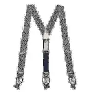 SuspenderStore Striped Barathea Dress Suspenders - CLIP & BUTTON - 4 Colors