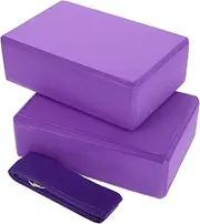 3 Pcs Eva Foam Yoga Block and Stretchy Strap Set Lightweight for Beginners to Enhance Flexibility and Support Poses Yoga Practice