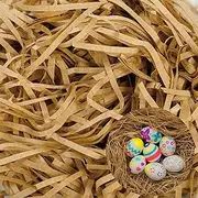 Gift Filling Material, Darryy 200 g Easter Grass Paper, Shredded Tissue Paper Camel, Easter Grass Decorative Grass, Filling Material Easter Basket, for Gift Box (Camel)
