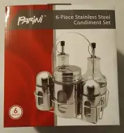 6-piece Stainless Steel Condiment Set (Parini) - new, in box