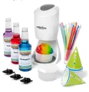 Hawaiian Shaved Ice Snow Cone Machine 6 Flavor Kit