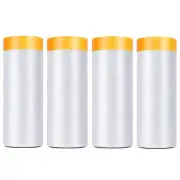 Painters Plastic With Tape, Pre-Taped Masking Film, 4 Rolls Automotive Best T...