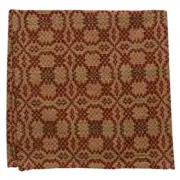Woven Table Runner PATRIOT'S KNOT Red Green 56" Colonial Lover's Primitive Long