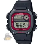 【CASIO】台灣卡西歐公司貨 粗曠風格方形運動腕錶 200米防水(DW-291H-1B)