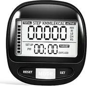 BESPORTBLE Sports Pedometer Step Counter for Women Large Digital Display Clip Pedometer Accurate Step Counter Portable Fitness Tracker