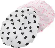 VICASKY 2 Pcs Bath Caps for Deep Conditioning Elastic Hair Dye Caps for Women High Temperature Protection for Long Hair Care
