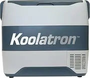 Koolatron 50L Portable Mini Fridge | Camping Fridge | Car Freezer with Bluetooth Controls, Esky with 12V DC/220V AC Cords Included for Travel, Campaign, Outdoor Living (Grey)