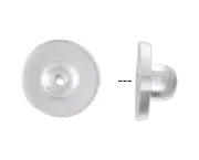 Earnut, Rubber, Clear, 100 Hypo-Allergenic Large 9x5mm Earnut Earring Backs