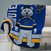 Sleep Squad St. Louis Blues Louie 60” x 80” Rachel Plush Blanket –A NHL Mascot Super-Soft Throw