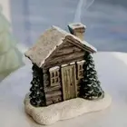 Delicate Christmas Cabin Incense Burner Incense Cone Burner Christmas Party
