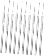 SEWACC 10PCS Pottery Needles Durable Stainless Steel Punch Tools for Art Crafts for Sculpting Detailing and Clay Molding Sharp and Easy to Grip for Pottery Projects