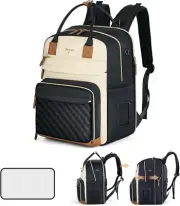 Nappy Bag, Multifunctional Baby Bag Backpack, Expandable 25L-37L Diaper Bag Napp