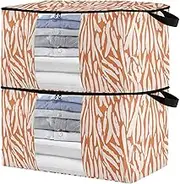 sanluoli 60L 2 Pack Underbed Shoe Storage Organizer with Reinforced Handles, clear window Closet Container