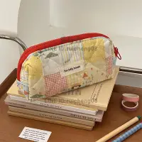 在飛比找樂天市場購物網優惠-韓風ins可愛卡通彩色棉布大容量學生文具收納袋鉛筆盒筆袋【步