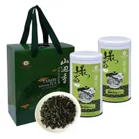 在飛比找momo購物網優惠-【百香】台灣自然農法綠茶 茶葉 80公克x2罐組 禮盒 年節